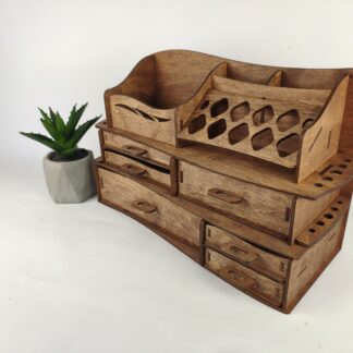 A close-up shot showing the smooth surface and the wavy shapes of the organizer.