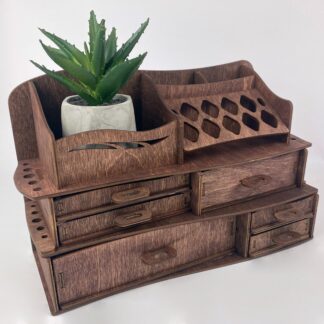 A side view of the organizer, showing its compact design.