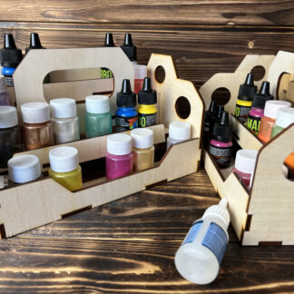 Paint organizer / wood paint organizer / hobby center / hobby painter