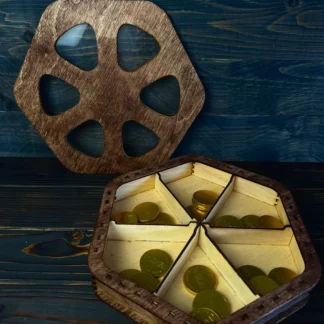 A flat lay image of the sweet box, showing its top-down view and overall design.