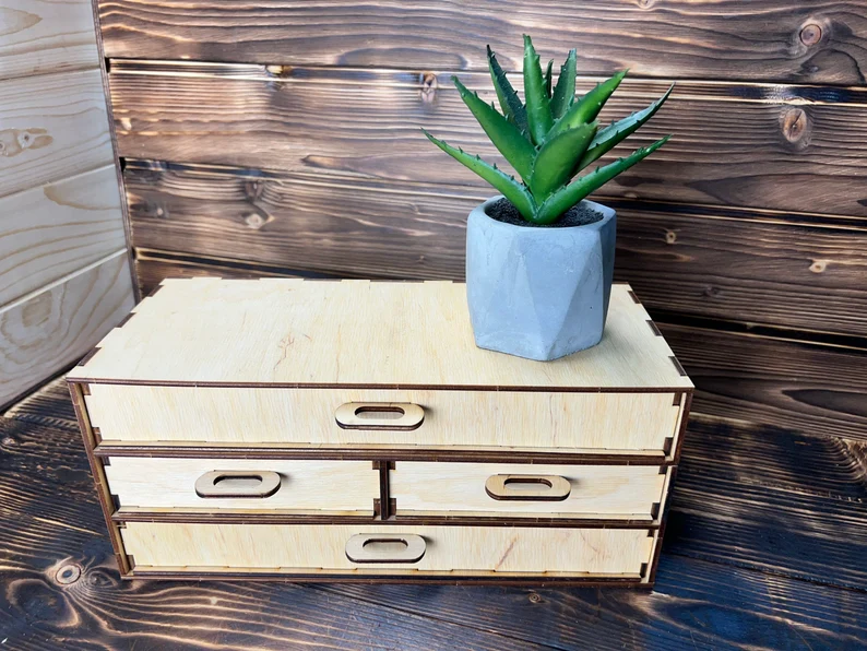 A flat lay image of the organizer with its compartments arranged in a different configuration.