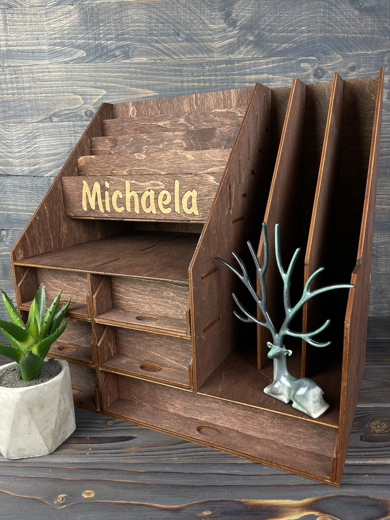 A high-angle shot showing the organizer with a variety of products inside.