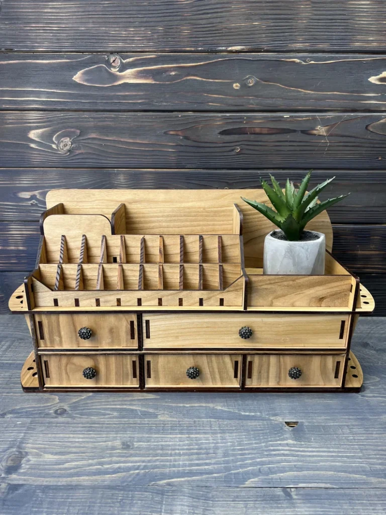 Compact and stylish makeup storage for bathroom and vanity tables