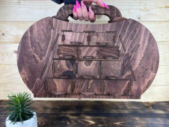 A close-up of the wood texture.