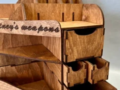 A close-up of the wood texture.