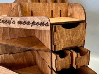 A close-up of the wood texture.