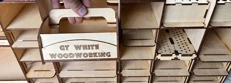 Father's Day Gift - The Essential Tool Organizer A side view of the organizer, showing its sturdy construction.