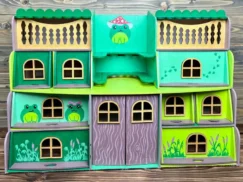 The organizer on a child's desk, surrounded by school supplies.