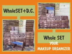 An image highlighting the eco-friendly materials and craftsmanship of the wooden organizer.